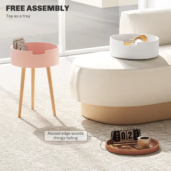 Buy Three-Tier Tray Top Side Table - Multicoloured, 4 image
