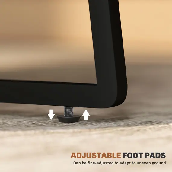 Buy Two-Tier Marble-Effect Coffee Table - White/Black, 6 image