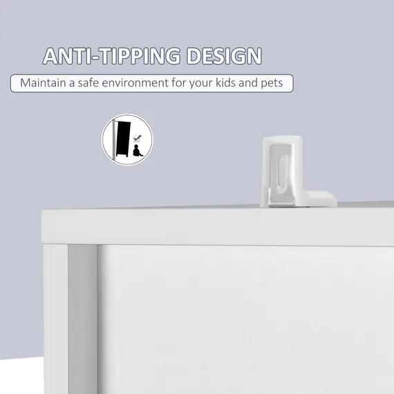 Buy Tall Bathroom Storage Cabinet with Mirror, Narrow Bathroom Unit, Freestanding Bathroom Cupboard with Adjustable Shelves and 2 Doors, White, 6 image