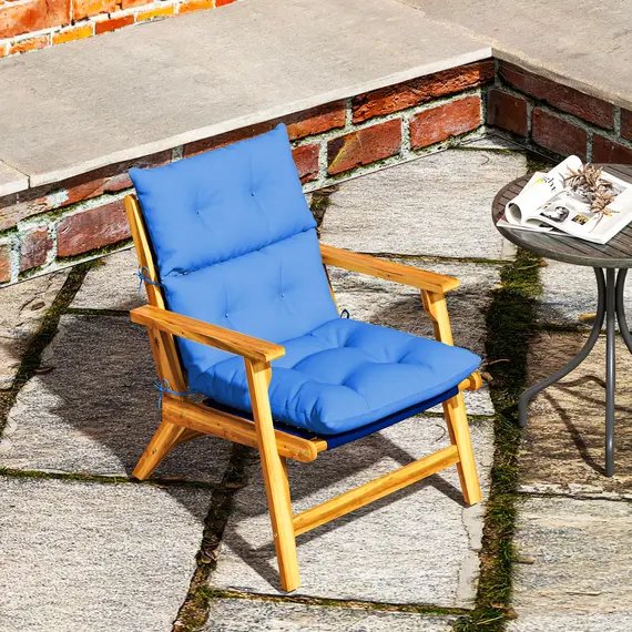 Buy 115 x 56cm Rocking Chair Padded Seat Cushion - Blue, 8 image