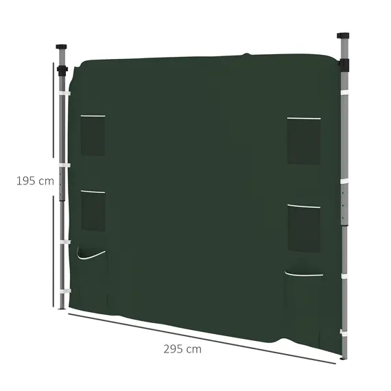 Buy 195 x 295cm Replacement Gazebo Sidewall - Green, 3 image