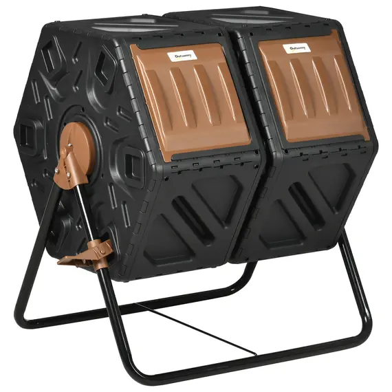 Buy 130L Double Chamber Composter - Black