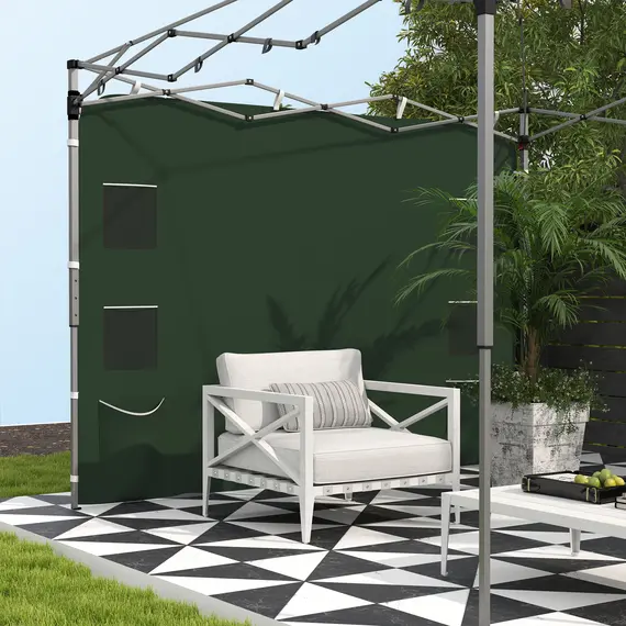 Buy 195 x 295cm Replacement Gazebo Sidewall - Green, 7 image