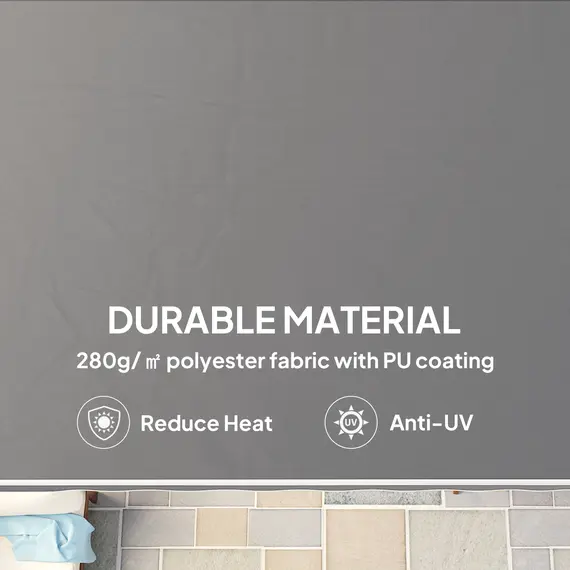 Buy 2 x 2.5m Manual Retractable Awning - Dark Grey, 4 image