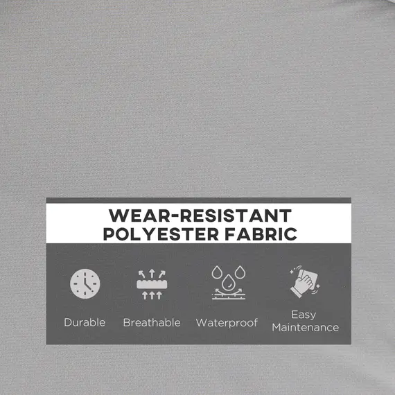 Buy 2 Seater Garden Bench Cushion -Light Grey, 6 image