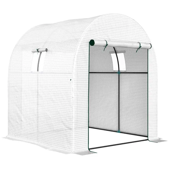 Buy 180 x 180cm Walk-In Polytunnel Greenhouse - White