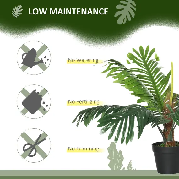 Buy 2 Pack 60cm Artificial Palm Tree Decorative Plant with Nursery Pot, Fake Tropical Tree for Indoor Outdoor DÃ©cor, 7 image