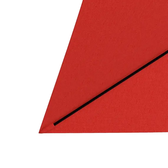 Buy 2 x 3(m) Garden Parasol Umbrella, Rectangular Outdoor Market Umbrella Sun Shade with Crank & Push Button Tilt, 6 Ribs, Aluminium Pole, Wine Red, 8 image