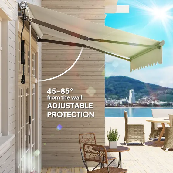 Buy 2.5 x 3m Electric/Manual Awning, with Remote - Beige, 6 image