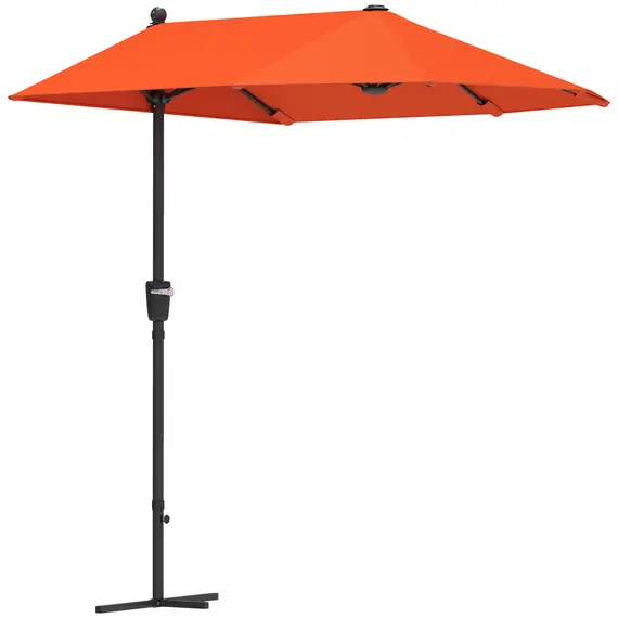 Buy 2m Half Parasol Umbrella - Orange