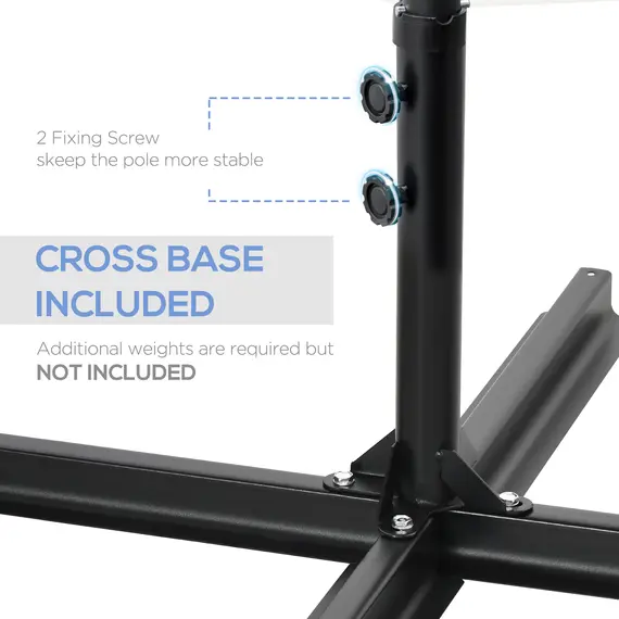 Buy 2.5m Rotating Cantilever Parasol - Light Grey, 6 image