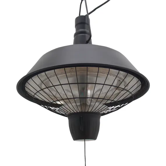 Buy 2100W Outdoor Ceiling Mounted Halogen Electric Heater Hanging Patio Garden Warmer Light - Black, 8 image