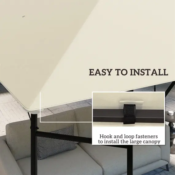 Buy 3 x 3(m) Gazebo Canopy Replacement, for 01-0867 - Cream, 5 image