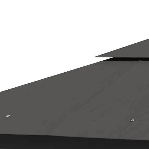 Buy 3 x 3(m) Steel Frame Double Roof Garden Gazebo - Grey, 8 image