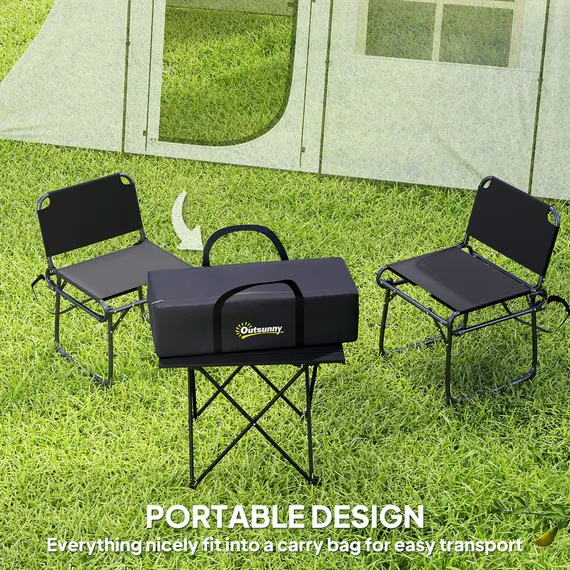 Buy 3-4 Man Tunnel Tent, Family Camping Tent with Porch, Bedroom and Living Area, Sewn in Groundsheet, 3000mm Waterproof, Portable with Bag for Hiking, Festival, Backpacking, Khaki, 7 image