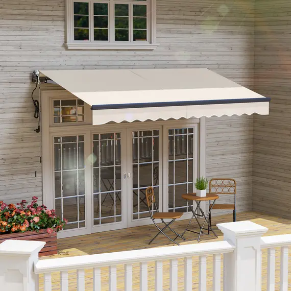 Buy 3.5 x 3m Electric/Manual Awning, with Remote - Beige, 8 image