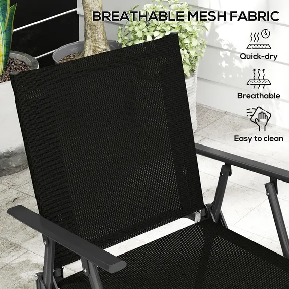 Buy 4 Pieces Patio Furniture Set - Black, 4 image