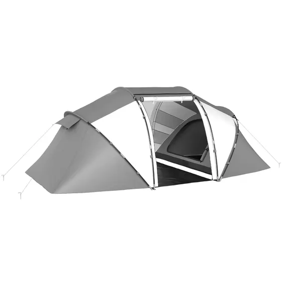 Buy 4-6 Man UV Protection Camping Tent - Charcoal Grey and White