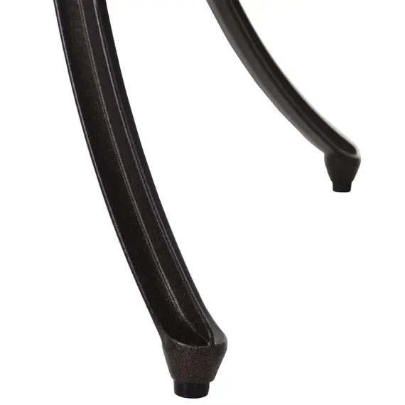 Buy 5 Pieces Garden Dining Set for 4, Cast Aluminium Outdoor Dining Set with 4 Armchairs and Round Dining Table with Parasol Hole, Garden Furniture Set, Brown, 9 image