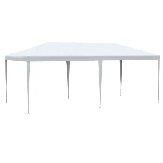 Buy 6 x 3 m Party Tent Gazebo Marquee Outdoor Patio Canopy Shelter with Windows and Side Panels White, 9 image