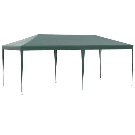 Buy 6x3 m Party Tent Gazebo Marquee Outdoor Patio Canopy Shelter with Windows and Side Panels, Green, 8 image