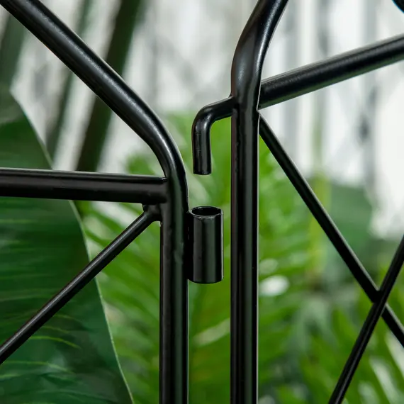 Buy Decorative Garden Fencing, 43in x 23ft Outdoor Picket Fence Panels, 8PCs Rustproof Metal Wire Landscape Flower Bed Border Edging Animal Barrier, Black, 7 image