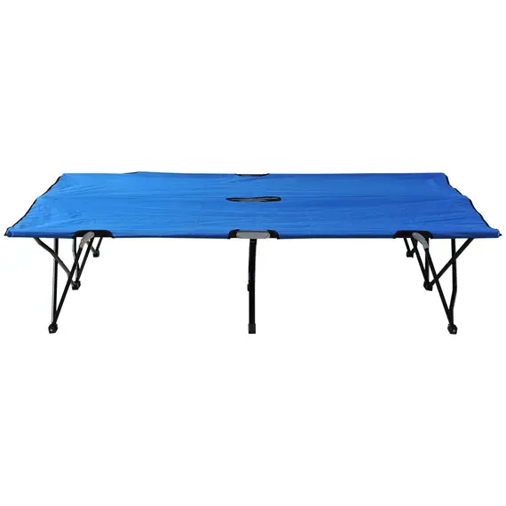 Buy Double Camping Cot Bed, with Bag - Blue, 9 image