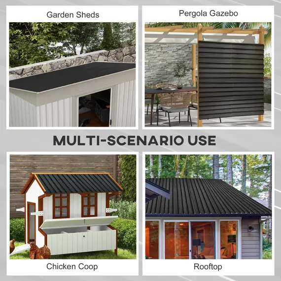 Buy Corrugated Roofing Sheets, Pack of 24, Galvanised Metal Roofing Sheets, 4 image