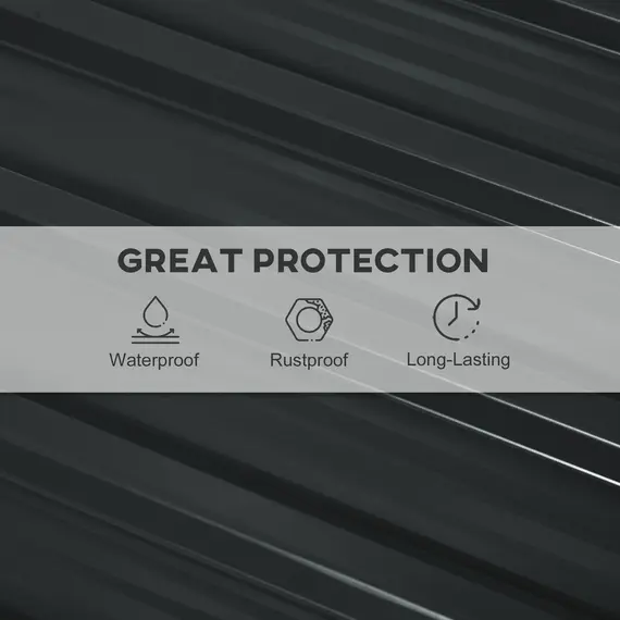 Buy Corrugated Roofing Sheets, Pack of 24, Galvanised Metal Roofing Sheets, 6 image