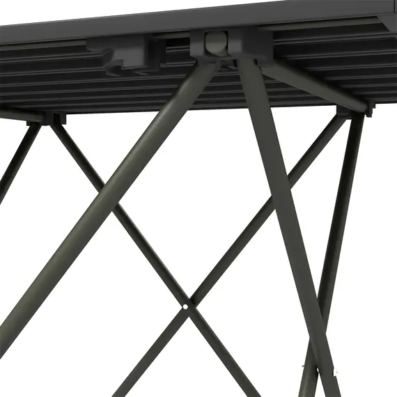 Buy Folding Camping Table, Lightweight Metal Picnic Table with Carry Bag, Foldable Table for Outdoor Camping, Picnic, Hiking, BBQ, Fishing, Black, 7 image
