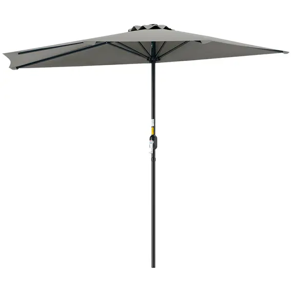 Buy Half Round Parasol Umbrella - Light Grey
