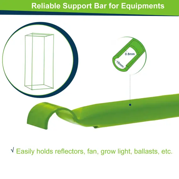 Buy Grow Tent Reflective Mylar Hydroponic with Adjustable Vents and Floor Tray for Indoor Plant Growing, 60 x 60 x 140 cm (24.5" x 24.5" x 55"), 8 image