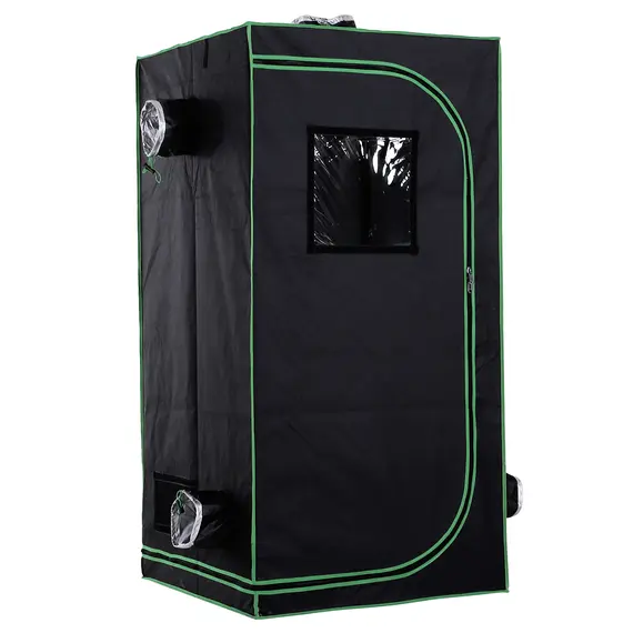 Buy Grow Tent Reflective Mylar Hydroponic with Adjustable Vents and Floor Tray for Indoor Plant Growing, 80 x 80 x 160 cm (31.5" x 31.5" x 63")