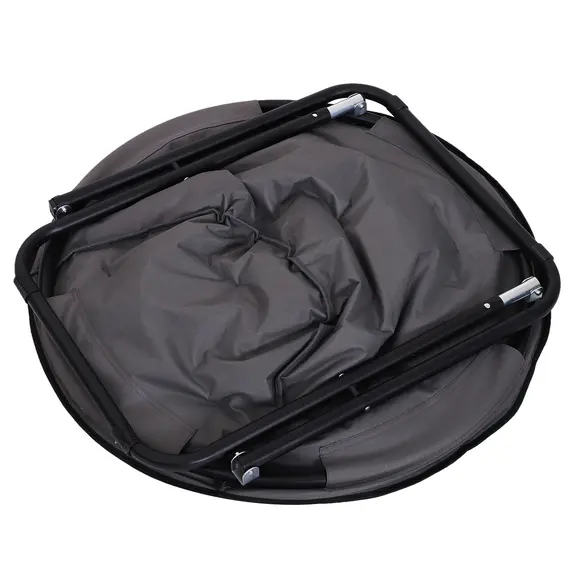 Buy Garden Folding Portable Padded Saucer Moon Chair Padded Round Outdoor Camping Travel Fishing Seat  Grey, 7 image