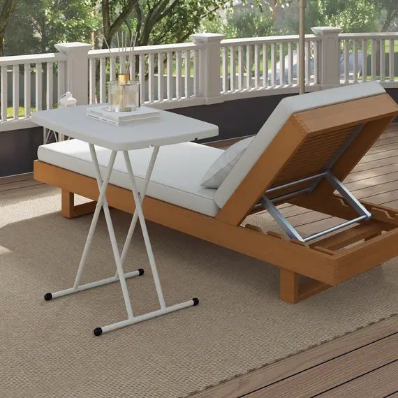 Buy Minimal Folding Outdoor Table - White, 8 image