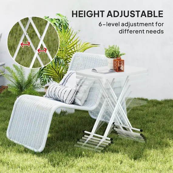Buy Minimal Folding Outdoor Table - White, 5 image