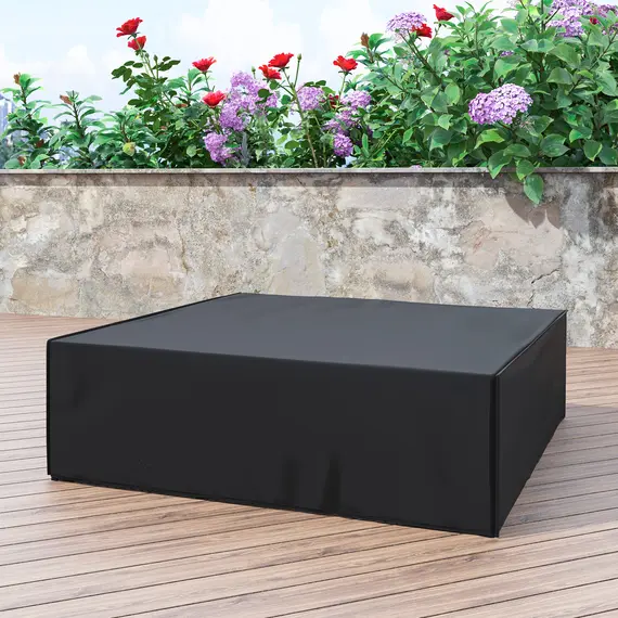Buy Large Patio Garden Furniture Set Cover 600D Oxford Square Waterproof, 230 x 230 x 70 cm, Black, 8 image