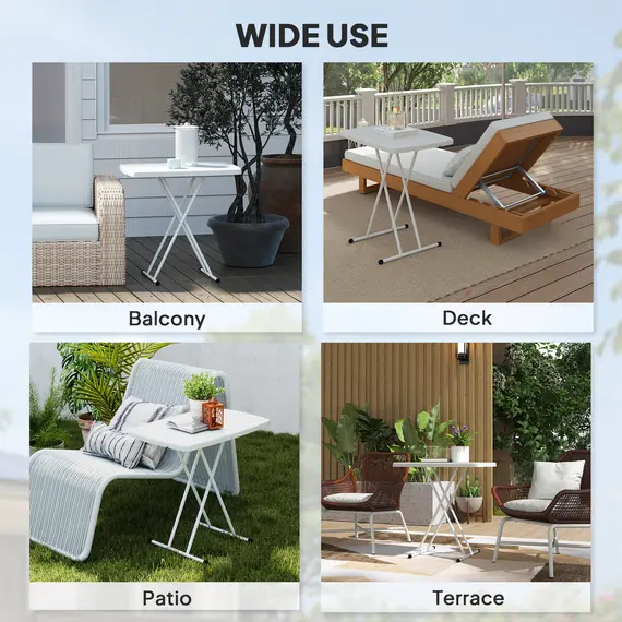 Buy Minimal Folding Outdoor Table - White, 7 image
