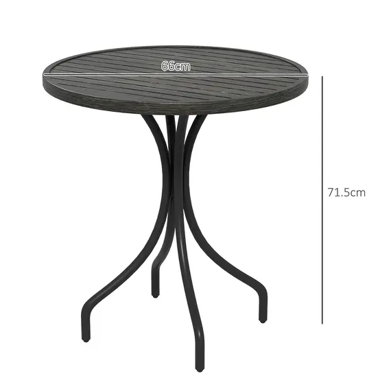 Buy Î¦66cm Galvanised Steel Garden Table - Grey, 3 image
