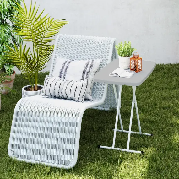 Buy Minimal Folding Outdoor Table - Grey/White, 9 image