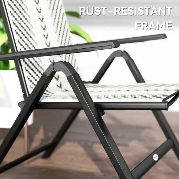 Buy Rattan Reclining Garden Chairs - Grey, 8 image