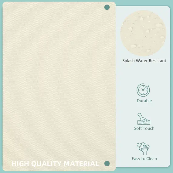 Buy Replacement Cushion Covers for Garden Sofa Set, Garden Rattan Sofa Cushion Polyester Cover Replacement Outdoor - No Cushion Included, Cream, 5 image