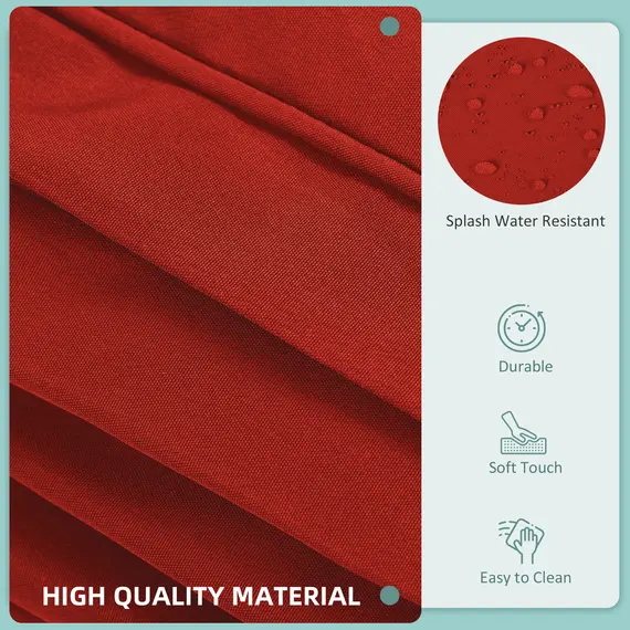 Buy Set of 14 Outdoor Cushion Covers - Red, 5 image