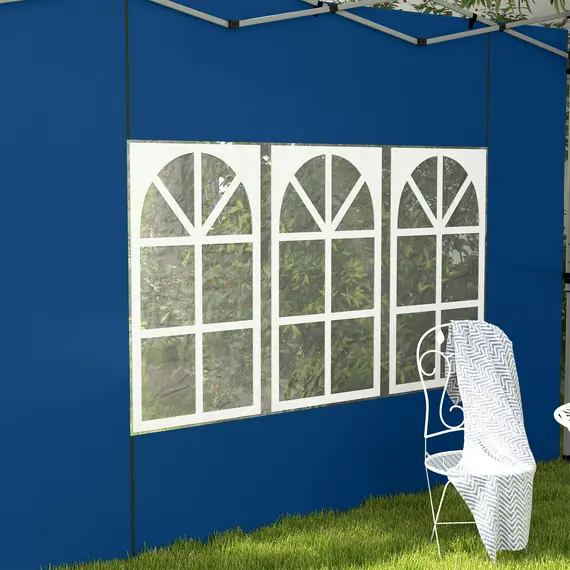 Buy Set of 2 Gazebo Side Panels - Blue, 9 image