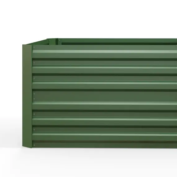 Buy Set of 2 Raised Beds for Garden, Galvanised Steel Outdoor Planters with Multi-reinforced Rods for Vegetables, Plants, Flowers and Herbs, 180 x 90 x 59 cm, Green, 7 image
