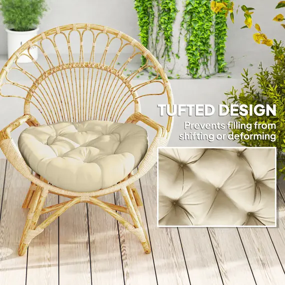 Buy Set of Two Î¦60cm Outdoor Cushions - Beige, 6 image