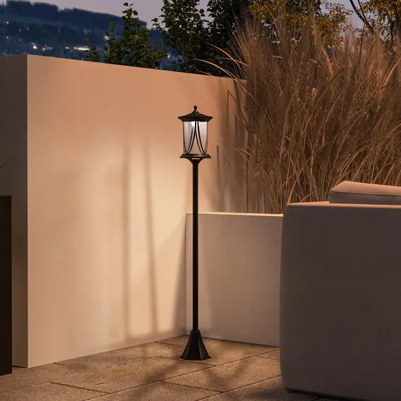 Buy Solar Lamp Post Light, 1.3 M LED Outdoor Street Light, Waterproof IP44 for Patio, Garden, Pathway, Cool White, 8 image