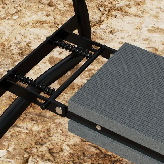 Buy Steel Frame Padded Garden Kneeler, with Tool Bag - Grey, 8 image