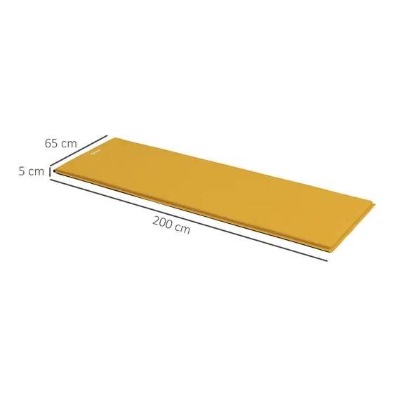 Buy Single Inflatable Mattress Sleeping Pad, Self-Inflating, Khaki, 3 image