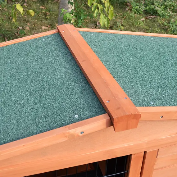 Buy 2 Tier Rabbit Hutch Guinea Pig Hutch Ferret Cage with Ramp Slide Out Tray for Indoor Outdoor 100.5 x 55 x 101 cm, 4 image